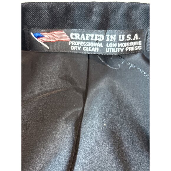 Oscar Dela Renta  Mens Tuxedo Jacket Double Breasted Black Polyester Blend - Picture 12 of 16